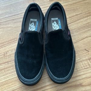 Black suede Vans